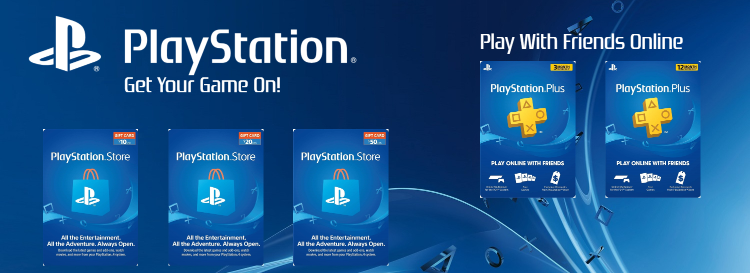 PLAYSTATION GIFT CARDS